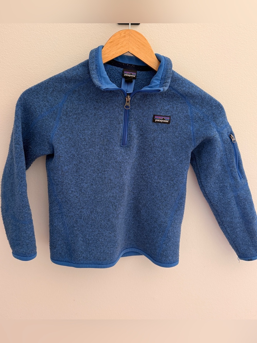 Patagonia Kids Oasis Blue Better Sweater 1/4-Zip Fleece Pullover